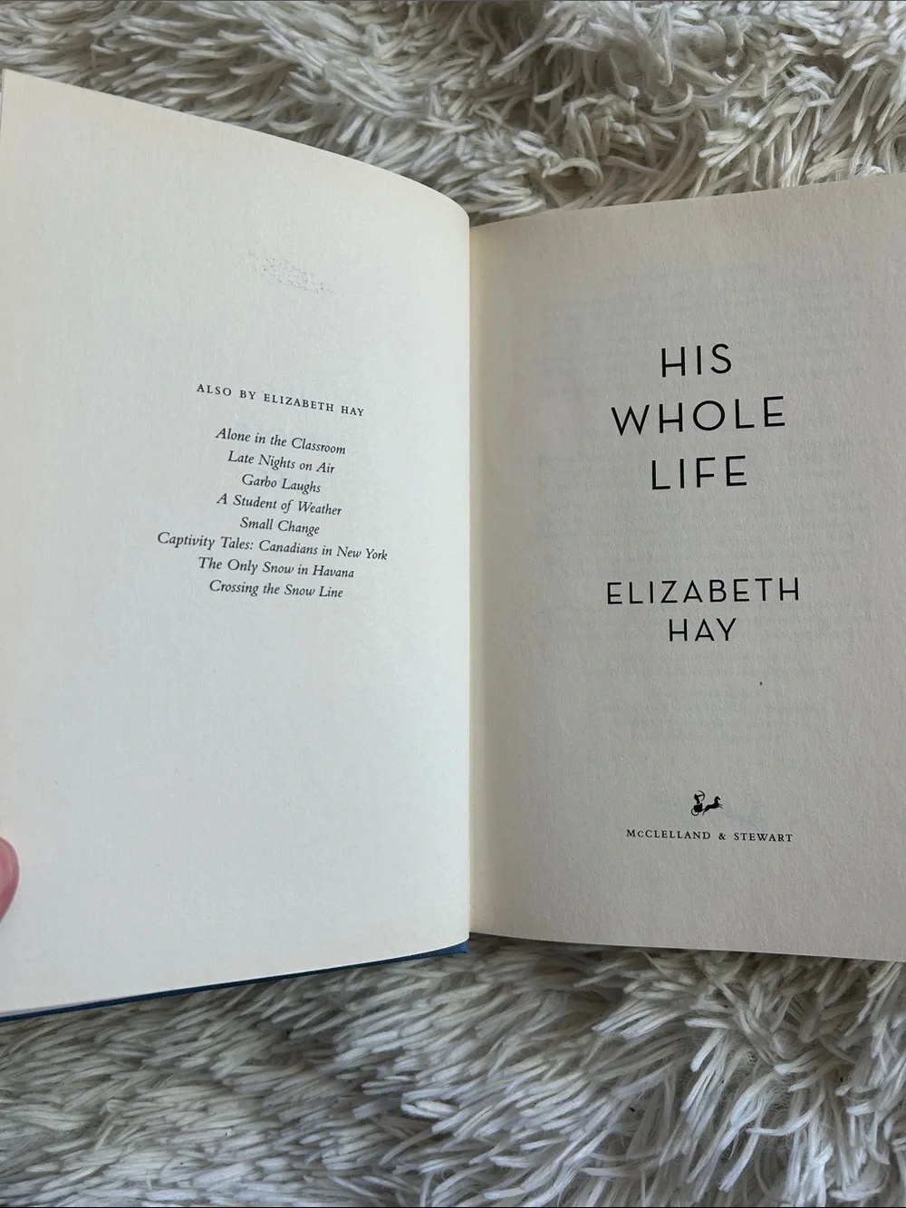 Elizabeth Hay - “His Whole Life” novel (White hardcover Cover with Sepia Tones) - Picture 3 of 4